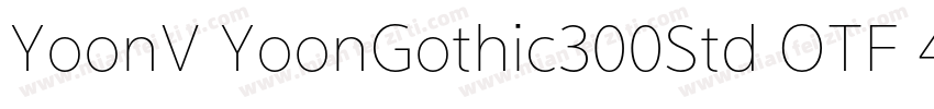 YoonV YoonGothic300Std OTF 40字体转换